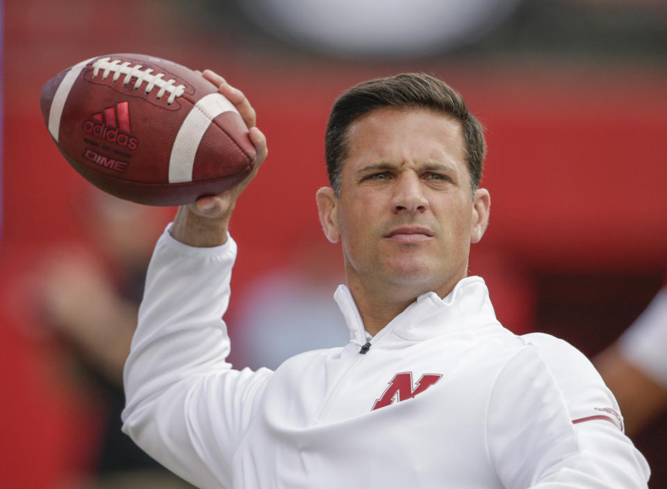FILE – Nebraska defensive coordinator Bob Diaco said he needs more time to get the defense up and running the way coaches and fans expect, adding that the players’ tackling skills were so poor at the start of spring practice that “to say alarming would be an understatement.”(AP Photo/Nati Harnik, File)