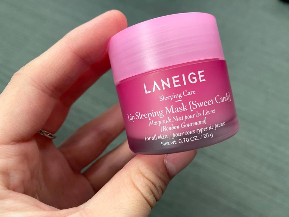 Laneige's Sweet Candy lip mask.