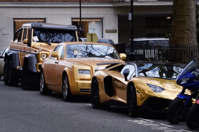 Owner of gold supercar fleet in London hit by parking fines