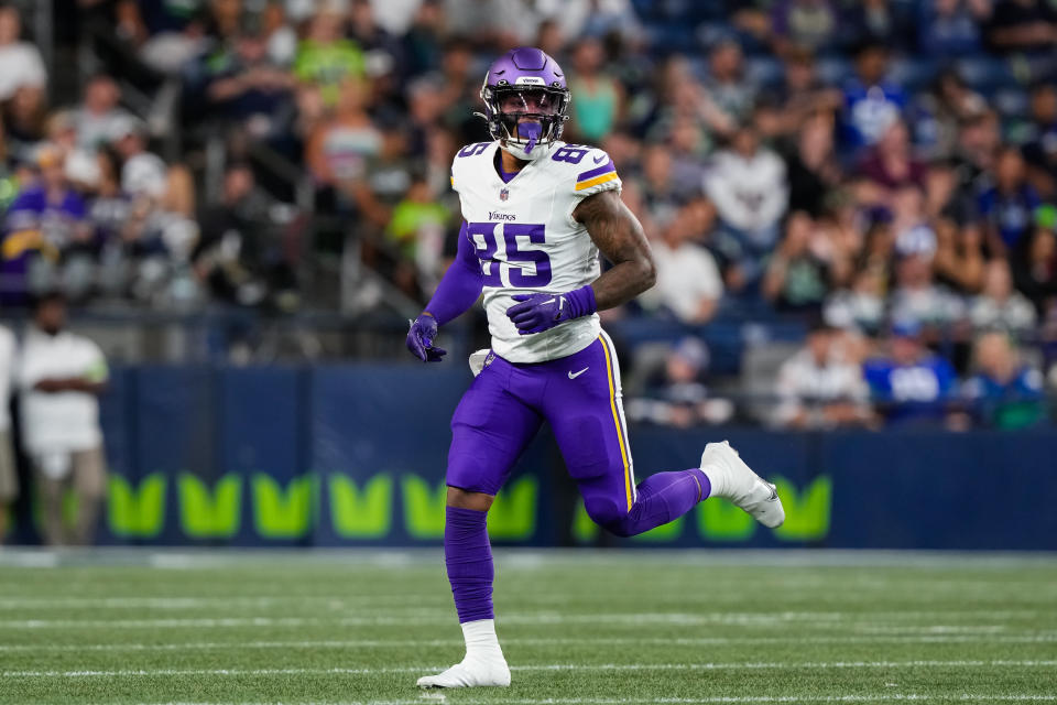 The Vikings cut former Patriots first-round pick N'Keal Harry this week. (Photo by Christopher Mast/Getty Images)