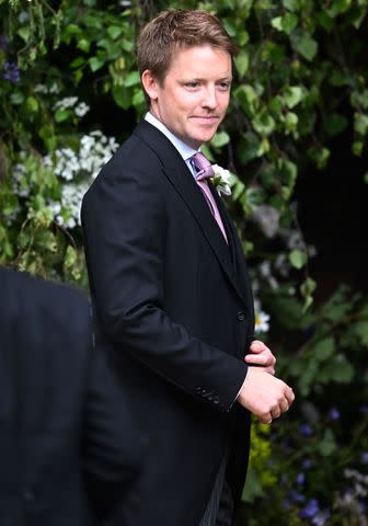 <p>Samir Hussein/WireImage</p> Hugh Grosvenor, the Duke of Westminster, arrives at his wedding on June 7, 2024