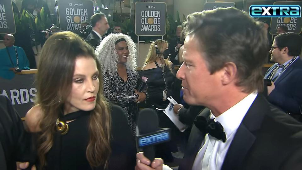 Billy Bush interviewing Lisa Marie Presley