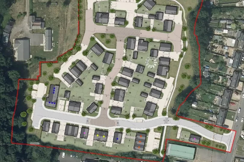 Revised plans for 54 homes on Orchard Vale in Midsomer Norton
