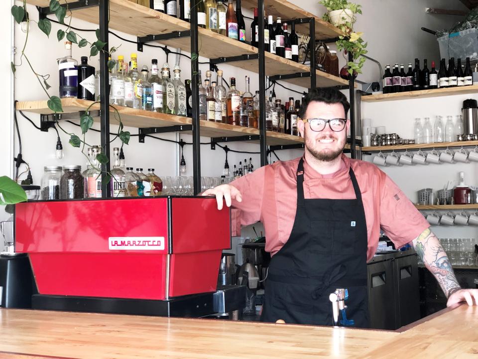 Simpl.’s chef and owner, Kendale Ball, has invested in this La Marzocco espresso machine for the restaurant at 1120 Sevier Ave. Ball intends to expand his hours to offer breakfast, lunch and dinner, and espresso drinks are the perfect accompaniment to his new doughnuts. June 3, 2020.