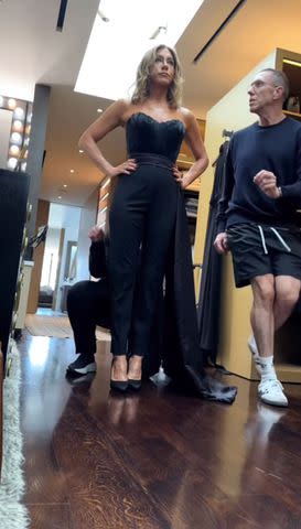 <p>Jennifer Aniston/Instagram</p> The actress was seen being fitted by her styling team for the event