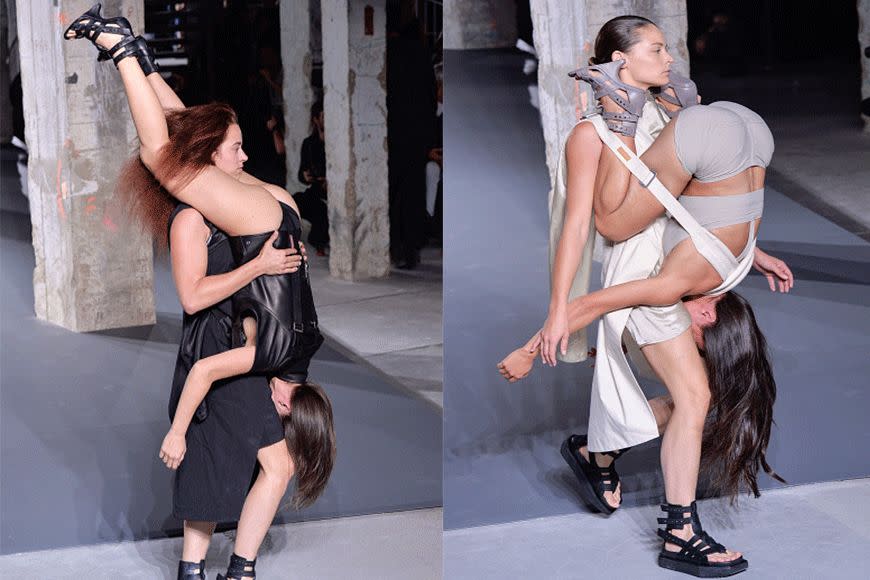 Rick Owens Models Wear Each Other at Paris Fashion Week