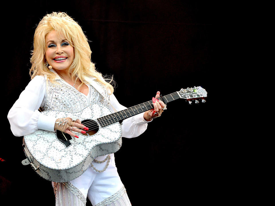 Dolly is the ultimate female boss, pictured performing at Glastonbury in June, 2014. (Getty Images)