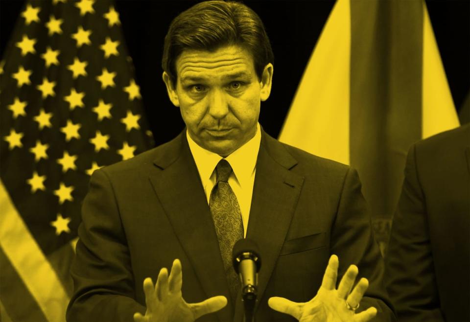 <div class="inline-image__caption"><p>Ron DeSantis holds a press conference at the Reedy Creek Administration Building in Lake Buena Vista, Florida. DeSantis announced legislative action to nullify the agreement between the Reedy Creek Improvement District and Walt Disney World which was designed to permit Disney to retain control of its theme park and surrounding property.</p></div> <div class="inline-image__credit">Paul Hennessy/SOPA Images/LightRocket via Getty</div>