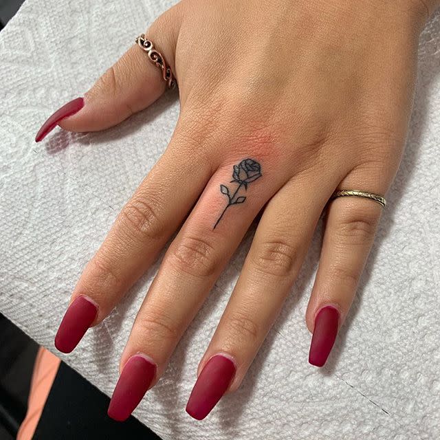 <p>If you're looking for a small tattoo that you want to make sure you won't regret, this simple yet detailed rose is perfect. <br></p><p><a href="https://www.instagram.com/p/BrdlwBlndb7/" rel="nofollow noopener" target="_blank" data-ylk="slk:See the original post on Instagram;elm:context_link;itc:0;sec:content-canvas" class="link ">See the original post on Instagram</a></p>