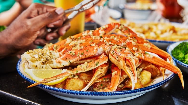 crab legs at Red Lobster