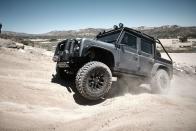 <p> Land Rover used to equate locking-axle differentials to cheating. The company officials would boast (and rightly so) that because their vehicles had such incredible wheel travel, they didn't <em>need </em>locking differentials. <br></p><p>The Spectre we drove had open differentials, too, but we found that if we sawed the steering wheel back and forth, the wide Toyo tires could find traction on some fairly tough terrain. Credit also goes to the aggressive tires themselves, which provided more than a foot of ground clearance underneath the lowest point of the axles.</p>