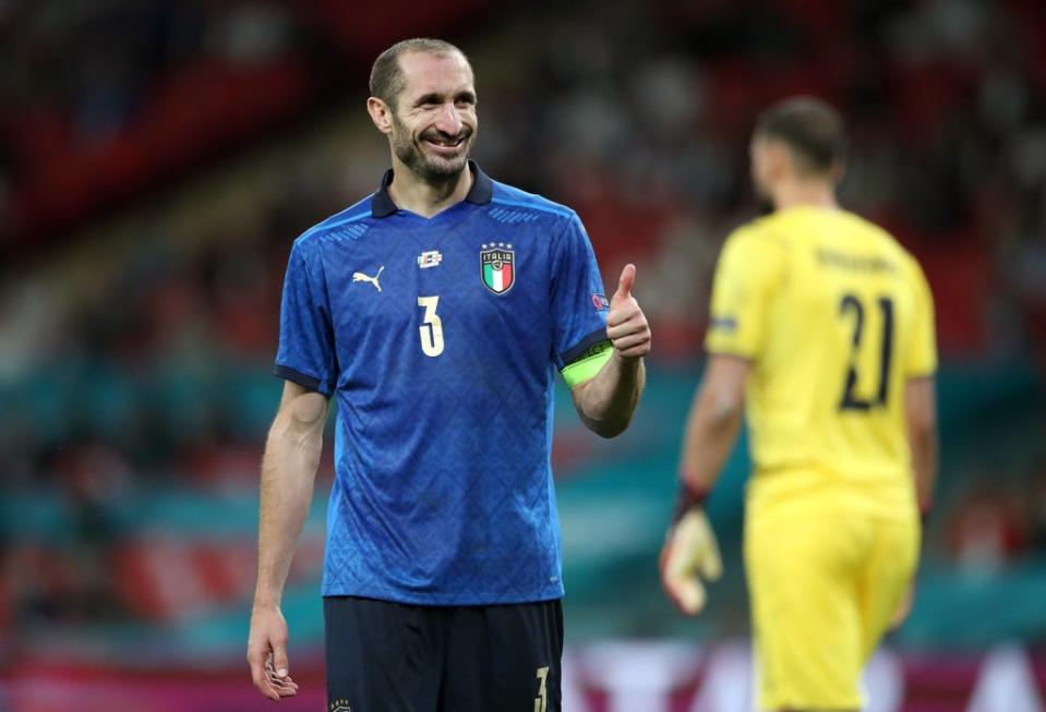 Giorgio Chiellini (pictured) has given the thumbs-up to Jorginho’s claims to the Ballon d’Or (Nick Potts/PA) (PA Wire)