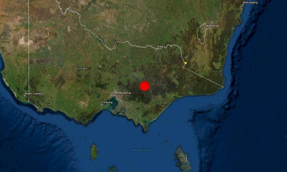 澳洲東南部22日上午發生規模6.0的淺層地震。 (圖:GA)