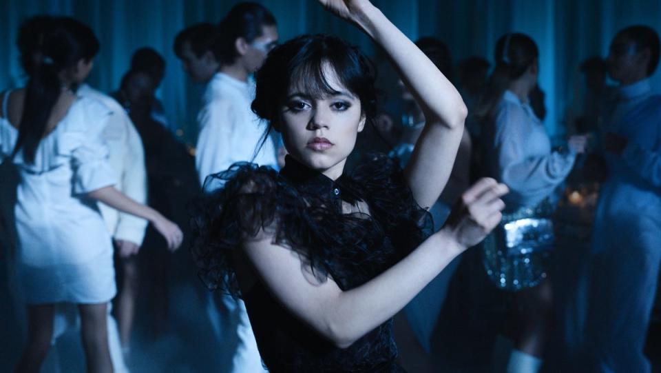 wednesday addams dance scene with jenna ortega in netflix series