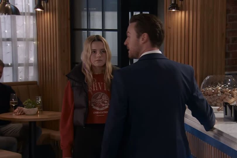 Betsy is trying to blackmail Joel -Credit:ITV