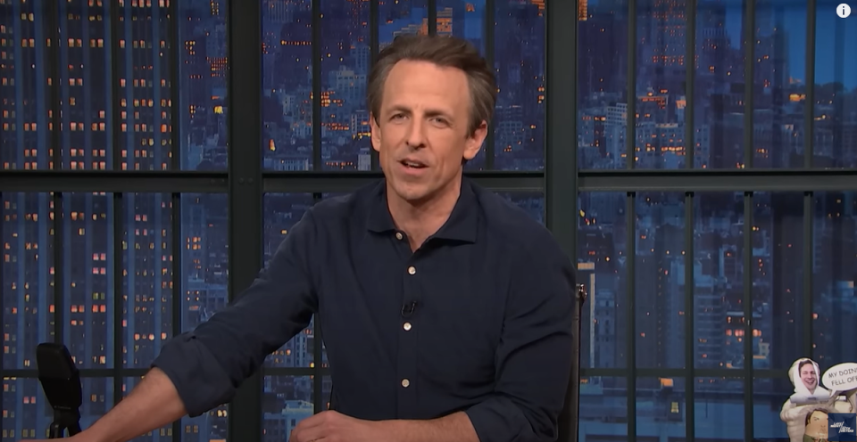 Seth Meyers joked about Mr Trump recruiting mega-donors after being ordered to pay $83m (Late Night with Seth Meyers)