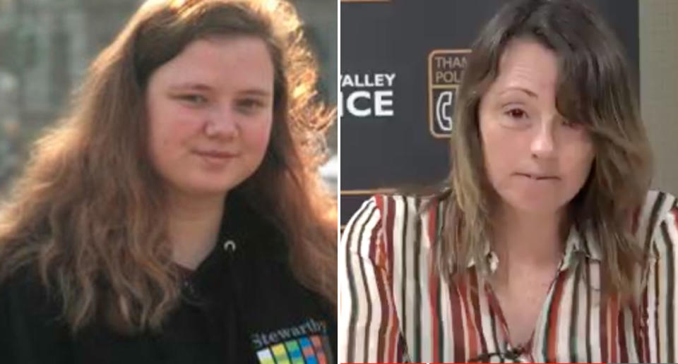 Leah Croucher, 19, has been missing since February 14. Her mum Claire (right) has issued a plea for her return. Source: Thames Valley Police