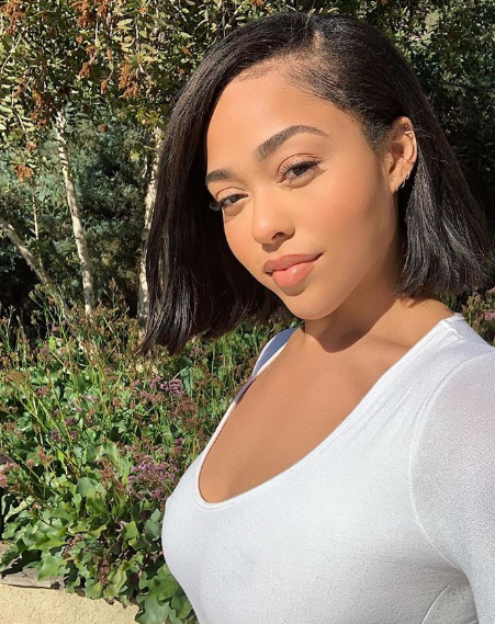 Jordyn Woods’ natural hair inspired an insensitive meme by a beauty brand who were then forced to backtrack. Photo: Instagram