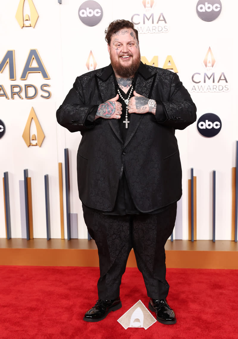 Jelly Roll at The 57th Annual CMA Awards at Bridgestone Arena in Nashville, Tennessee on November 8, 2023.