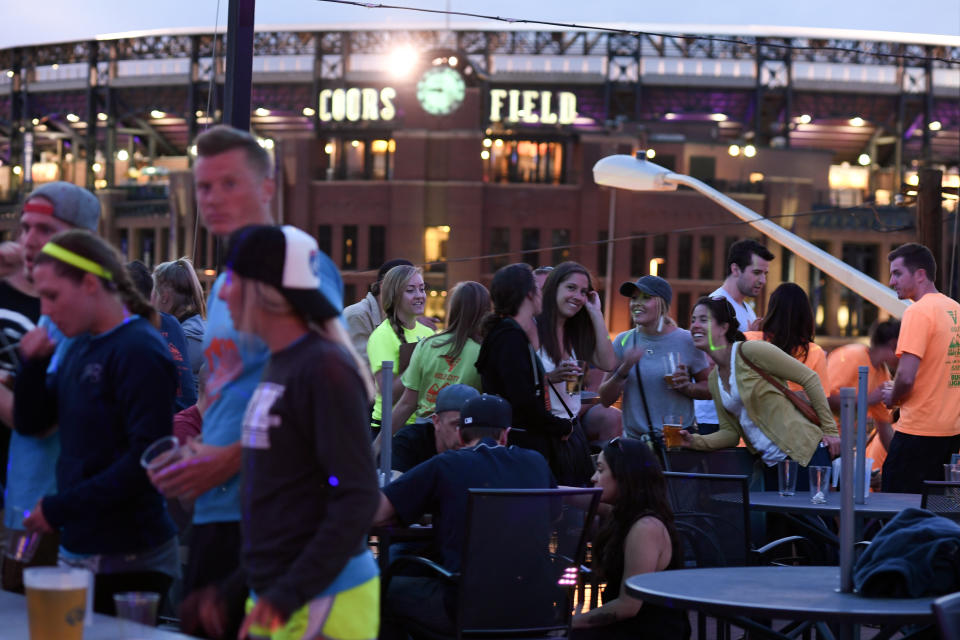 DENVER, CO - MAY 30: Patrons and Rockies fans take in the nightlife at LoDo's after the Colorado Rockies game on May 30, 2017. The Colorado Rockies' move to Lower Downtown was the spark that ignited Denver's LoDo boom. With the continuing build of lofts in the area, the nightclub scene, restaurants and mass redevelopment booms to this day. (Photo by John Leyba/The Denver Post via Getty Images)