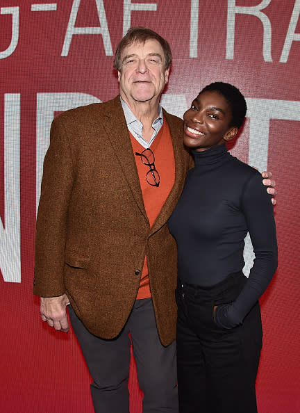 John Goodman and Michaela Coel, 2019