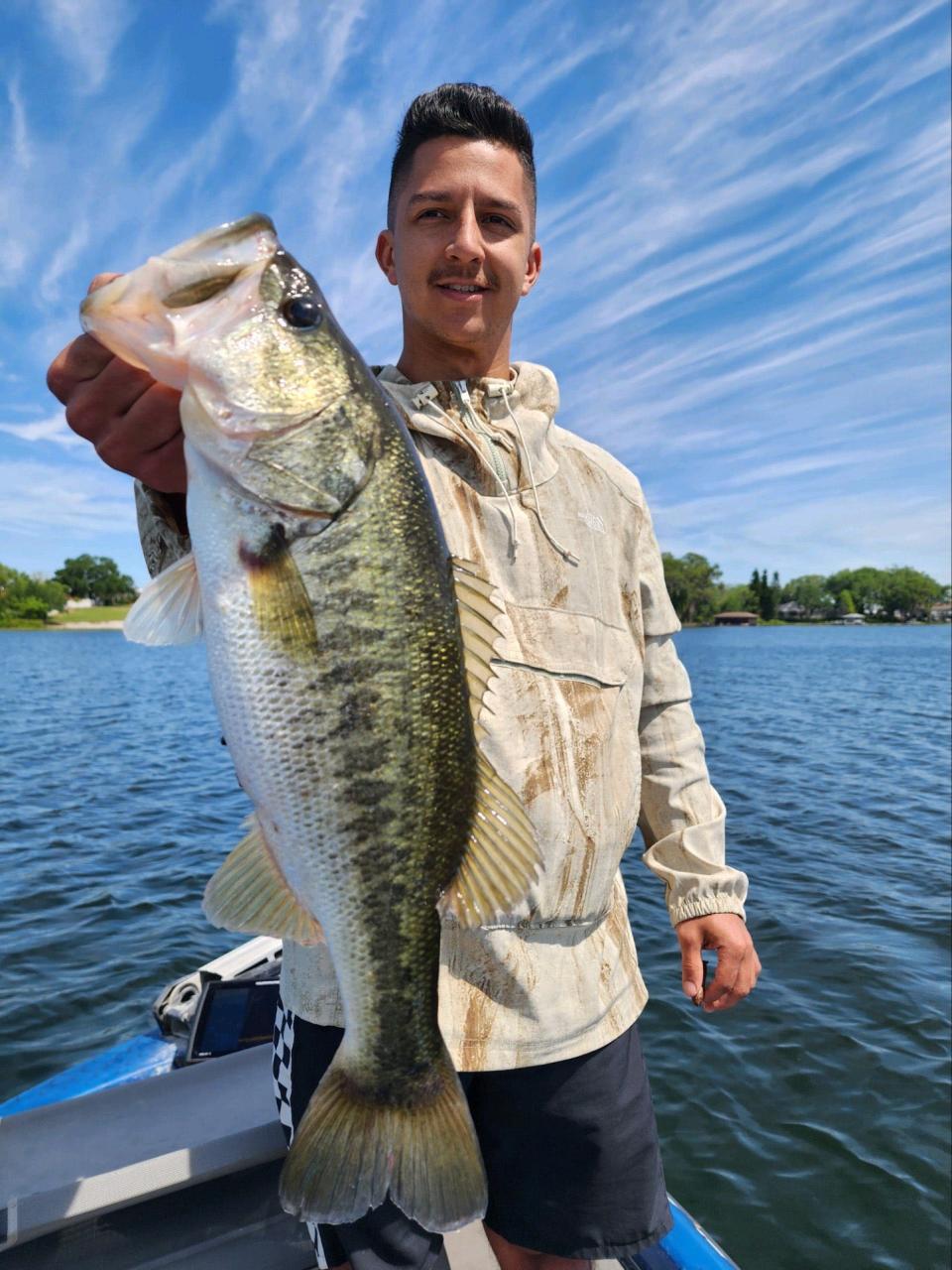 Jordan Lyons, 25 from from San Diego, caught this bass on the south Winter Haven chain recently.