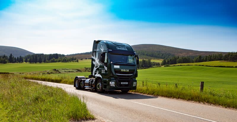 Glenfiddich biogas truck in Scotland