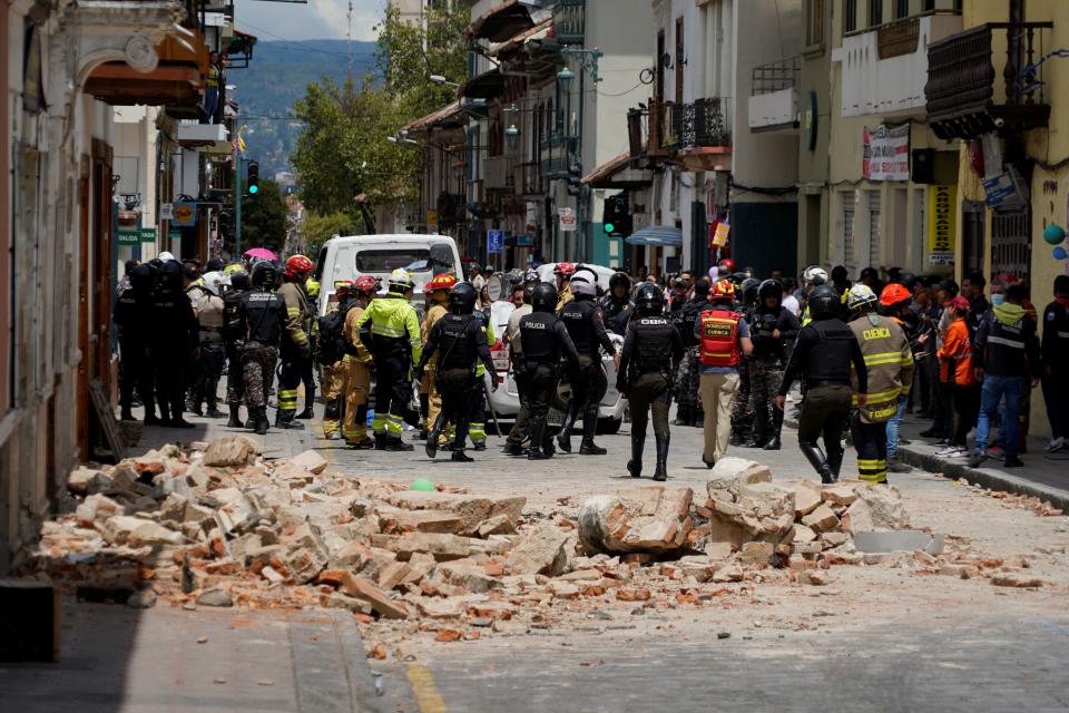 厄瓜多當地時間18日中午發生規模6.8強震。（路透社）