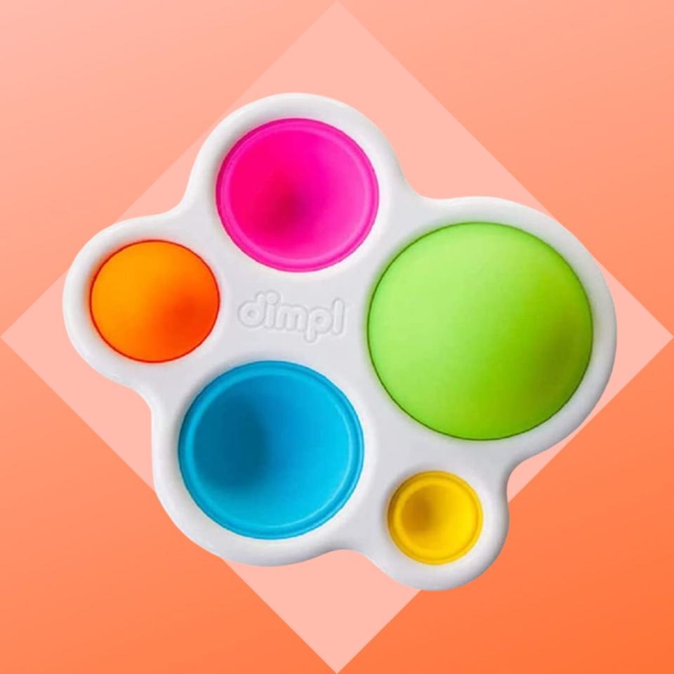 Babies and young toddlers are all about this attention-grabbing toy featuring five colorful silicone bubbles that can be pushed, popped, poked and grabbed. They're made with food-grade silicone that helps to stimulate the senses and refine coordination and more.You can buy the original Dimpl toy from Amazon for around $13. 