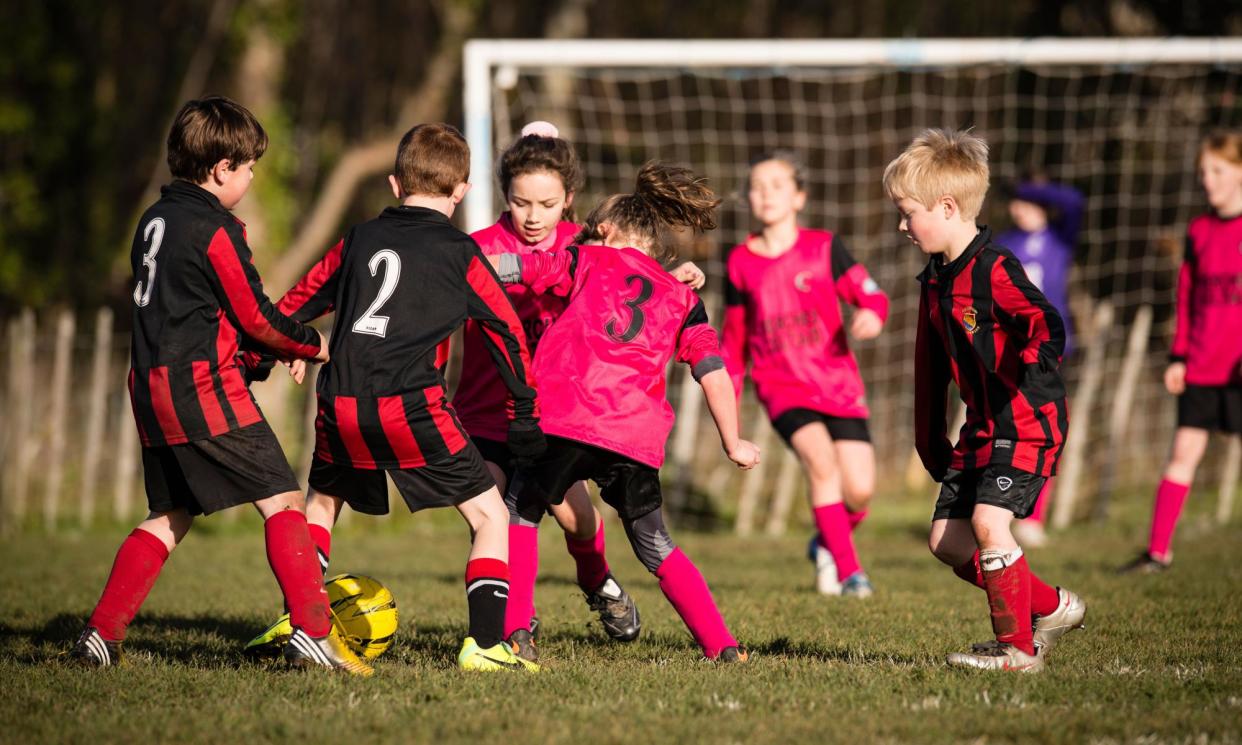 <span>‘You have to admit, there’s something very funny about one child barking Brexit means Brexit! to another in a muddy park.’</span><span>Photograph: Keith Morris/Alamy</span>