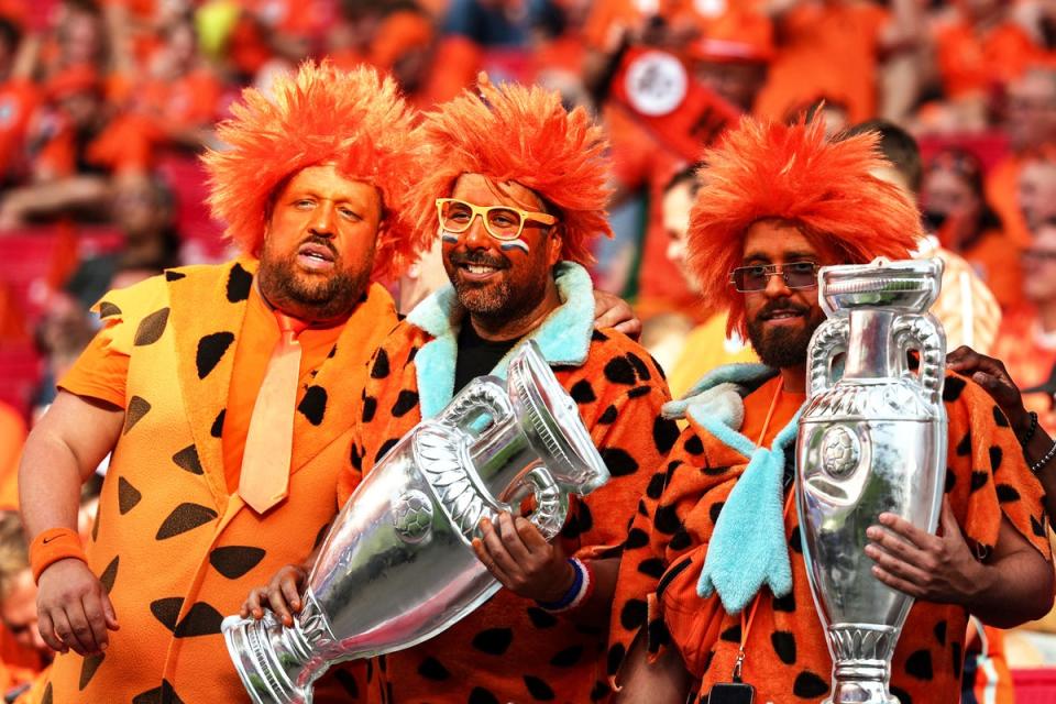 Netherlands fans get in the spirit before kick-off (AFP via Getty Images)
