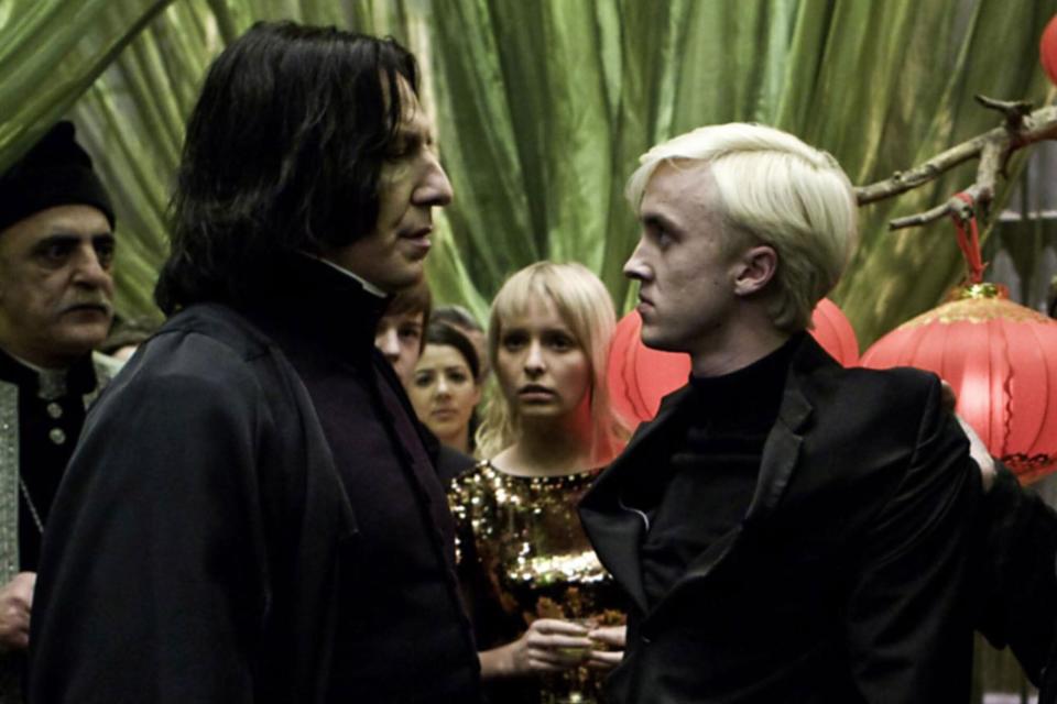 Alan Rickman and Tom Felton in 'Harry Potter and the Half-Blood Prince'