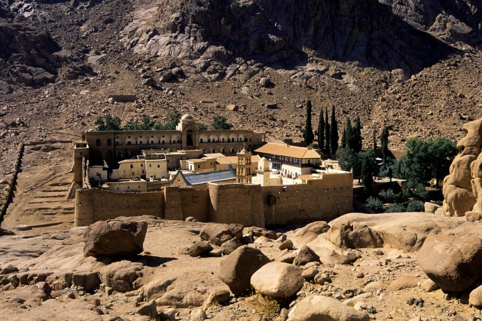View Of St. Catherine's Monastery in Egypt, where the text with the star catalogue was found, in 1997.