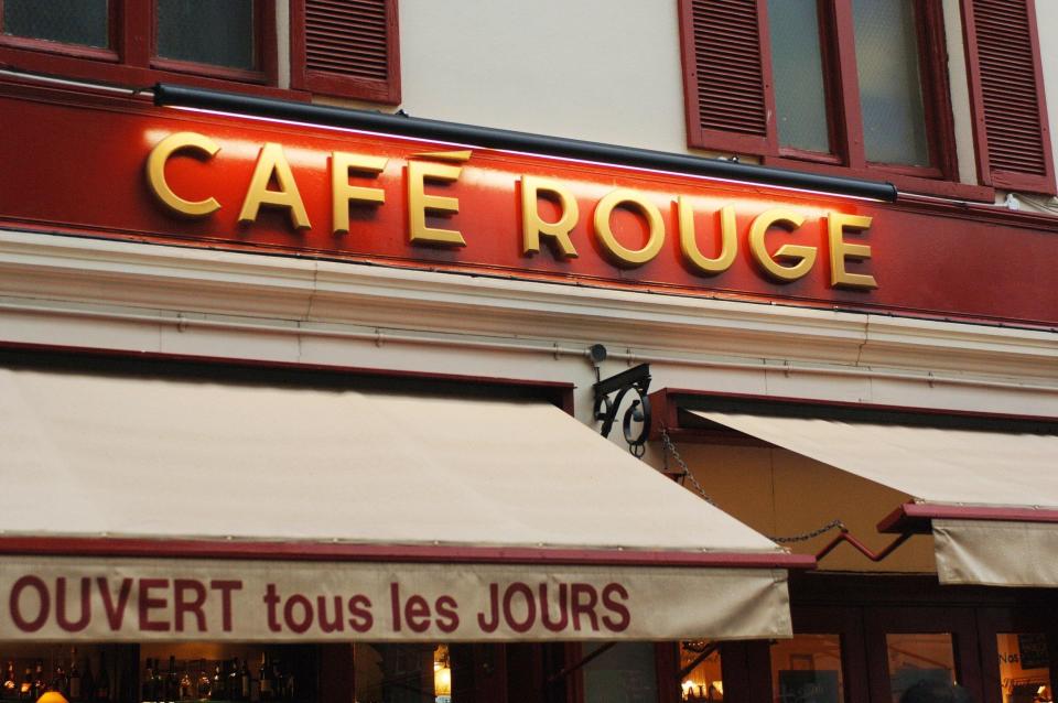 Cafe Rouge in Basil Street, London.