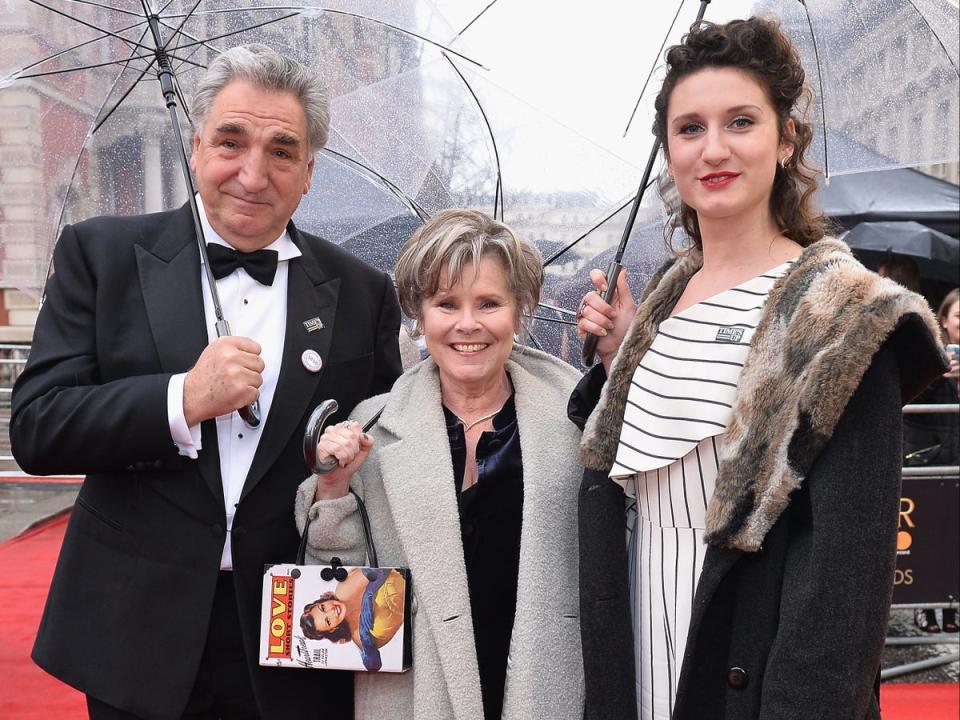 Imelda Staunton, Jim Carter and their daughter Bessie Carter at the Olivier Awards in 2018 (Jeff Spicer/Getty Images)