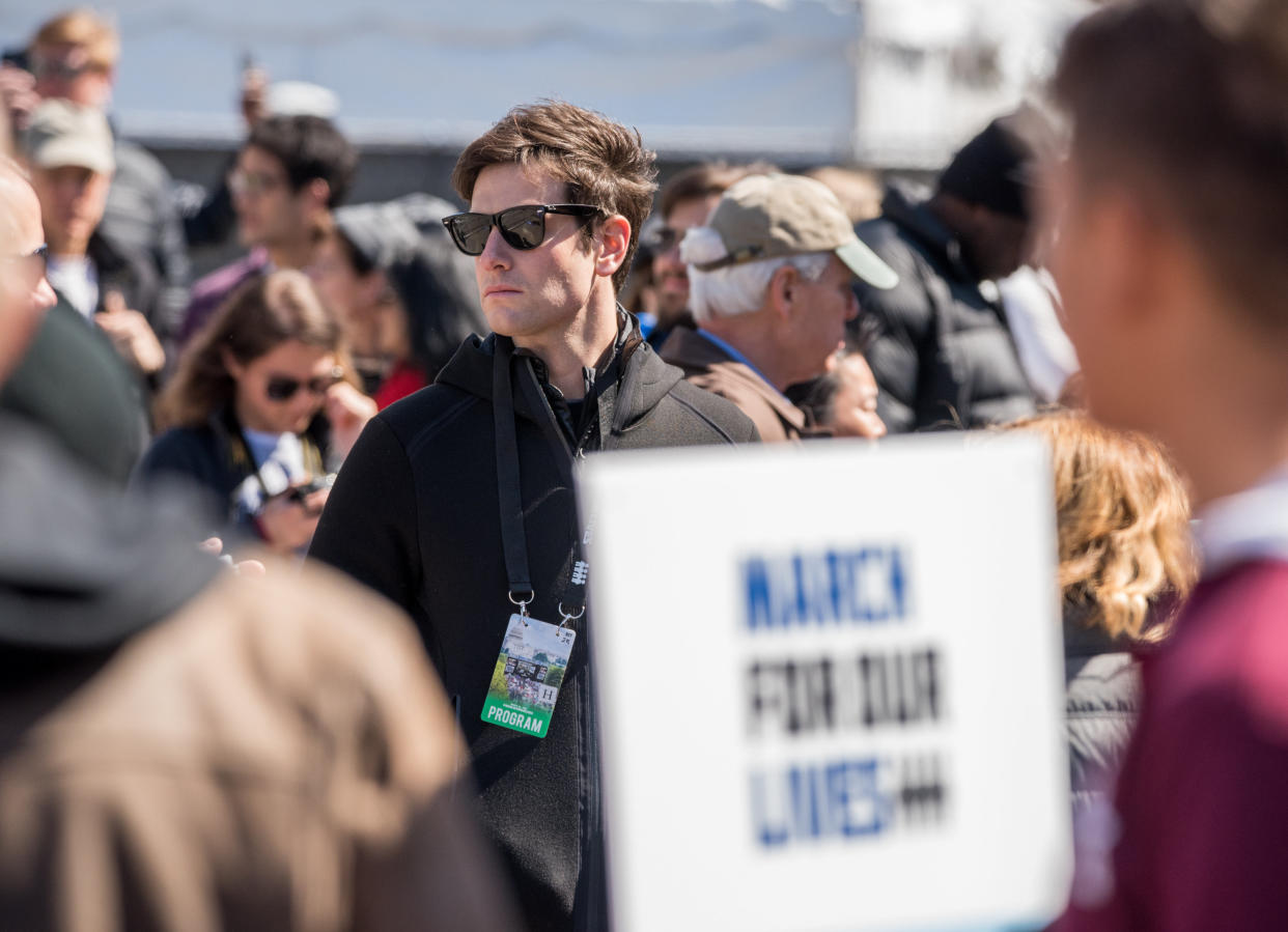 Josh Kushner was among hundreds of thousands participating in Saturday's March For Our Lives demonstration in Washington.