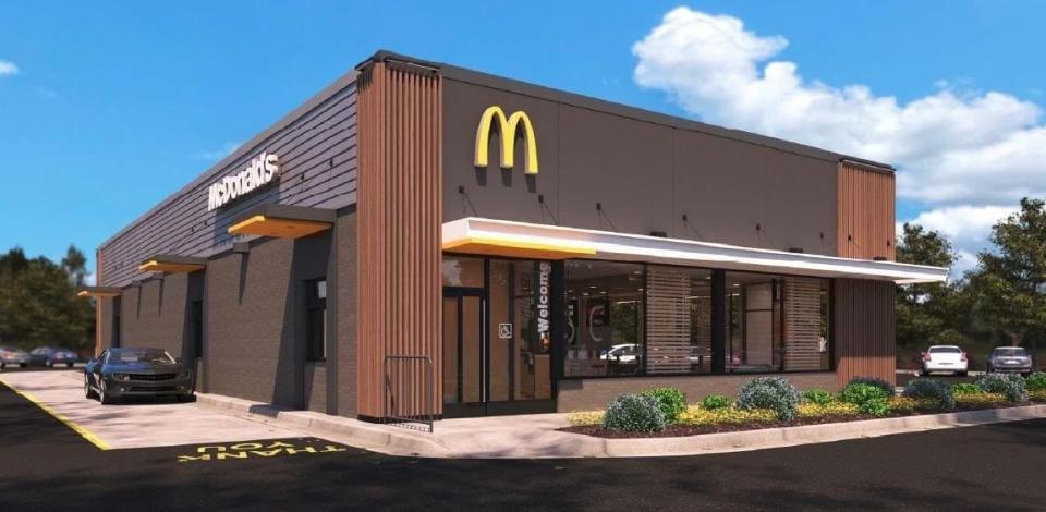 A new McDonald's being built at Marlboro Plaza on Route 9 will look similar to this rendering.