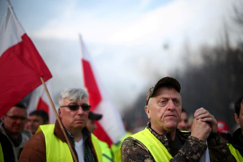 FILE PHOTO: Polish farmers protest in Warsaw