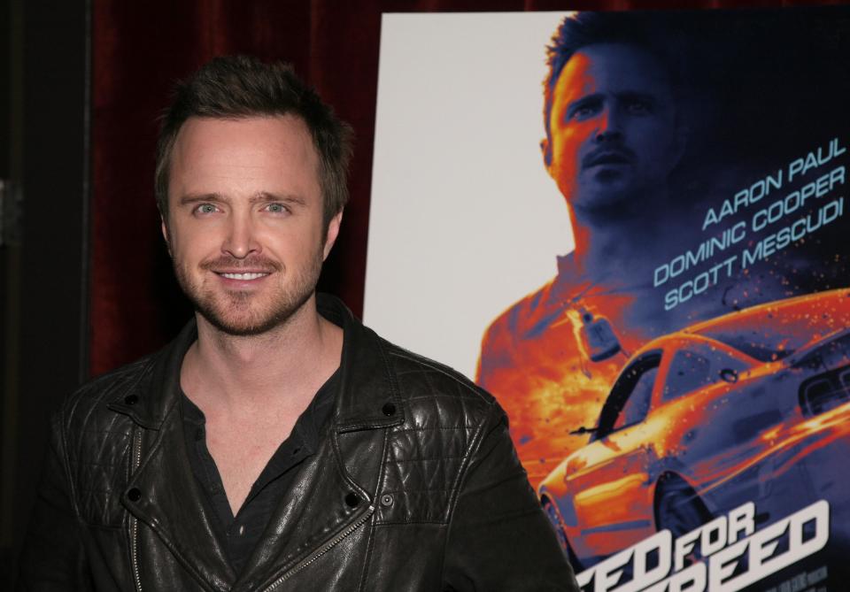 Actor Aaron Paul attends a screening of "Need For Speed" on Tuesday, March 11, 2014, in New York. (Photo by Andy Kropa/Invision/AP)