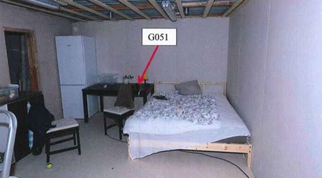 The bunker was sparse but fully furnished. Photo: Swedish Police Authority