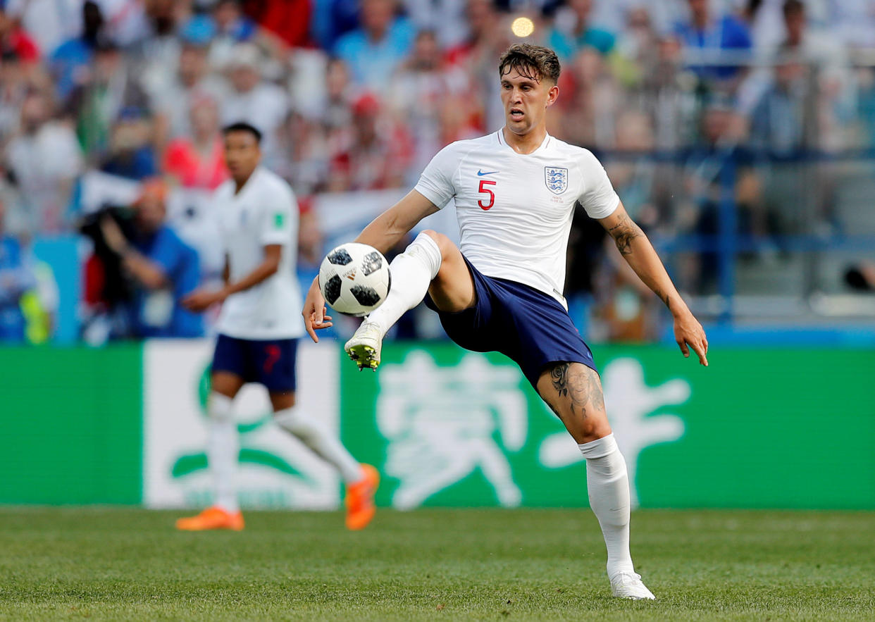 Two goal hero: John Stones was superb as England eased into the second round