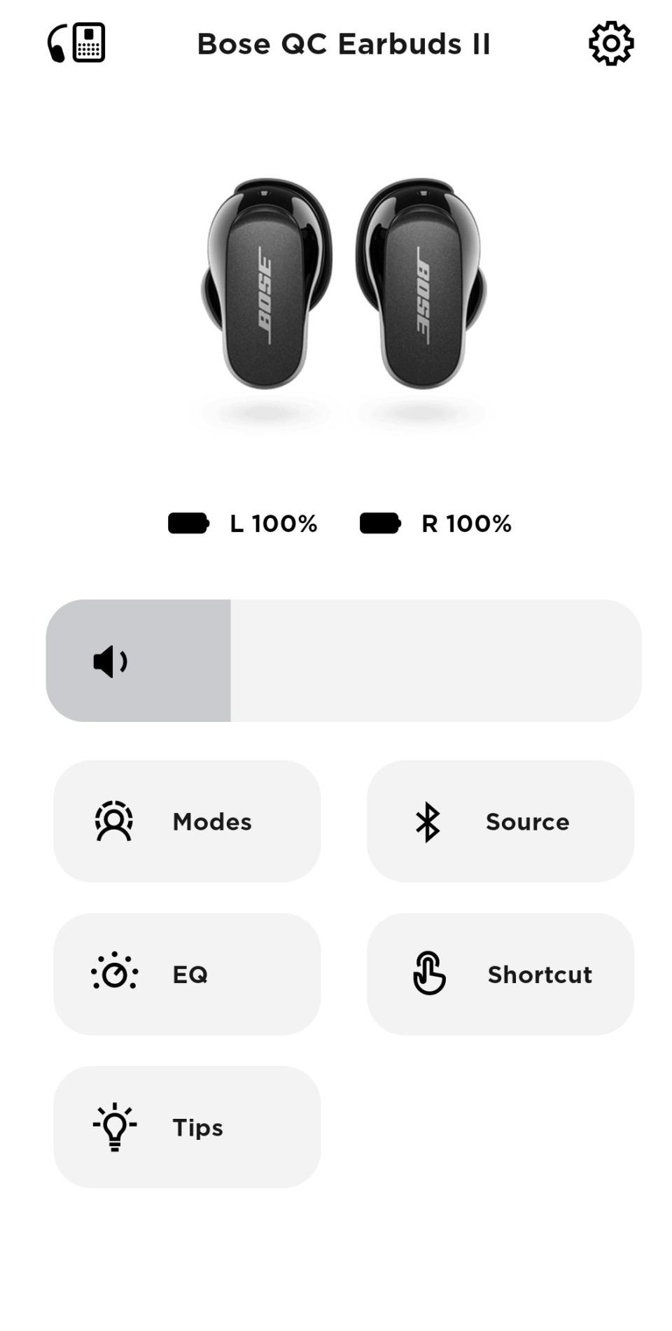 bose qc earbuds menu