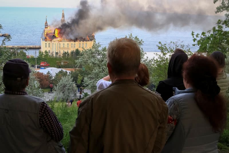 Aftermath of a Russian missile strike in Odesa