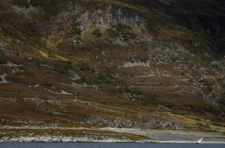 A boat is moored on the shores of Repparfjord, Norway, June 13, 2018. REUTERS/Stoyan Nenov/Files