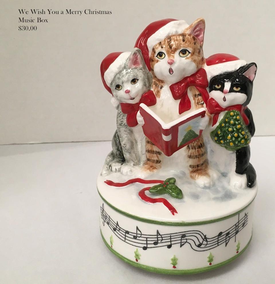 Feline Historical Museum is having a "Christmas in July" fundraising sale on July 22, 2023, in downtown Alliance. Among the items include this music box for $30.