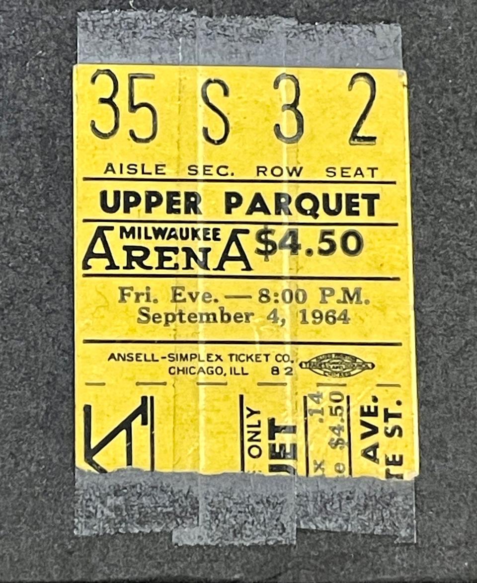 Two of the four women still have their ticket stubs from The Beatles concert on Sept. 4, 1964, at Milwaukee Arena.