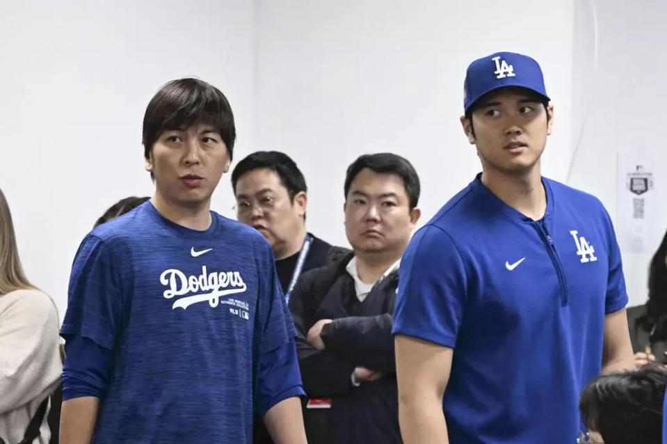 道奇球星大谷翔平將公開說明與水原一平的簽賭事件。法新社