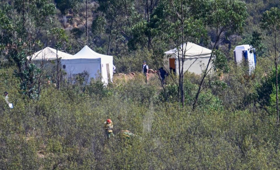 Searches were continuing for a third day near the Barragem do Arade reservoir (Getty Images)