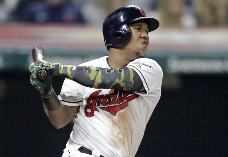 Cleveland Indians' Jose Ramirez has been among fantasy's biggest disappointments this season. (AP Photo/Tony Dejak)