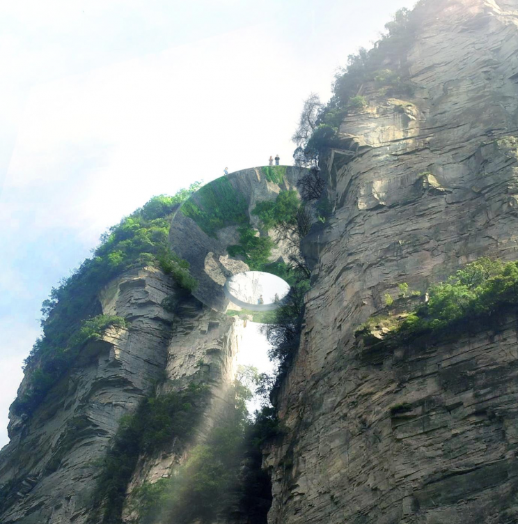 Architects have designed a new 'invisible' glass bridge in China's 'Avatar' mountains